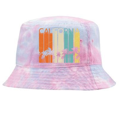 Retro California Palms Tie-Dyed Bucket Hat