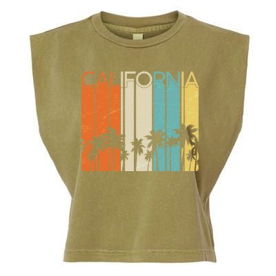 Retro California Palms Garment-Dyed Women's Muscle Tee