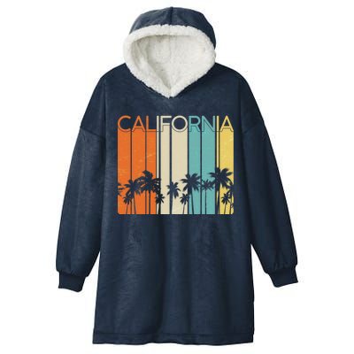 Retro California Palms Hooded Wearable Blanket