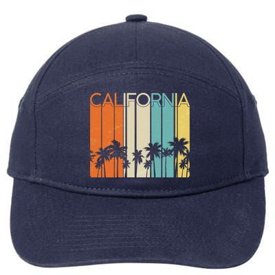 Retro California Palms 7-Panel Snapback Hat