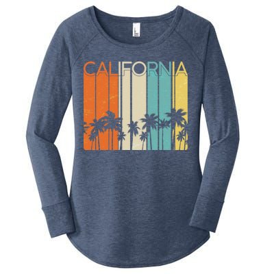 Retro California Palms Women's Perfect Tri Tunic Long Sleeve Shirt