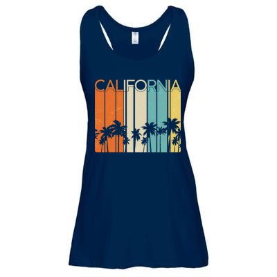 Retro California Palms Ladies Essential Flowy Tank