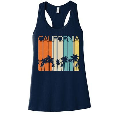 Retro California Palms Women's Racerback Tank