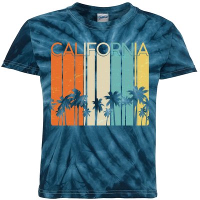 Retro California Palms Kids Tie-Dye T-Shirt