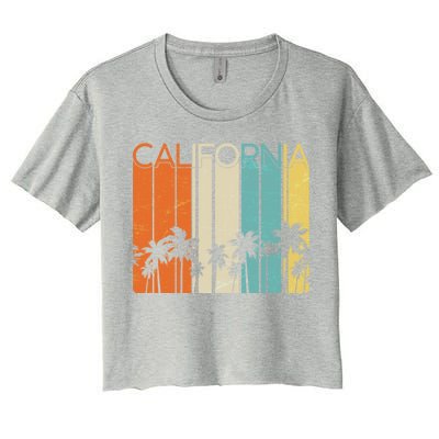 Retro California Palms Women's Crop Top Tee