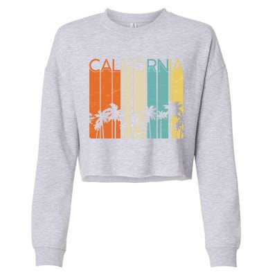 Retro California Palms Cropped Pullover Crew