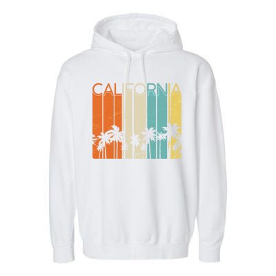 Retro California Palms Garment-Dyed Fleece Hoodie