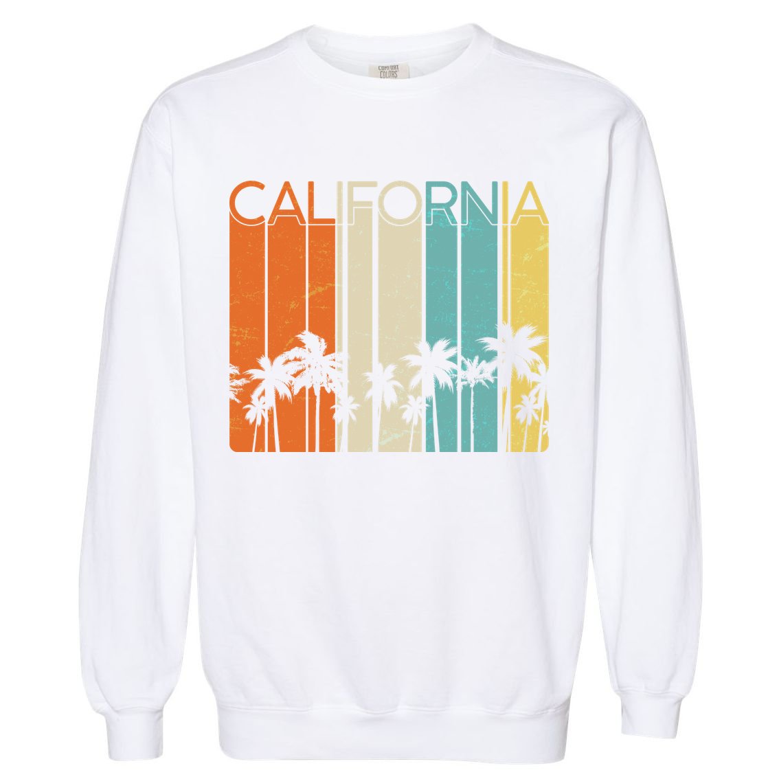 Retro California Palms Garment-Dyed Sweatshirt