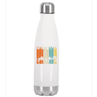 Retro California Palms Stainless Steel Insulated Water Bottle