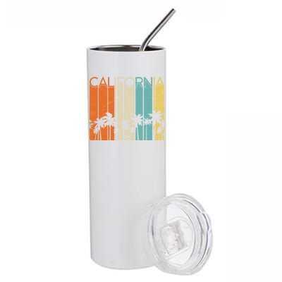 Retro California Palms Stainless Steel Tumbler