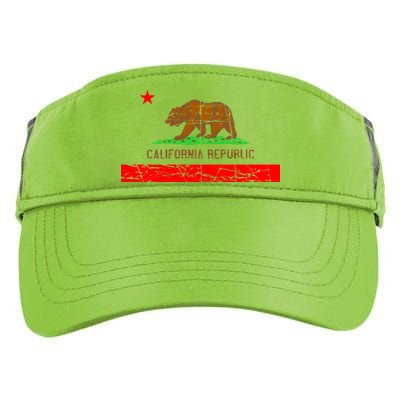 Retro California Republic Flag Adult Drive Performance Visor