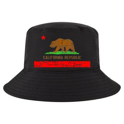 Retro California Republic Flag Cool Comfort Performance Bucket Hat