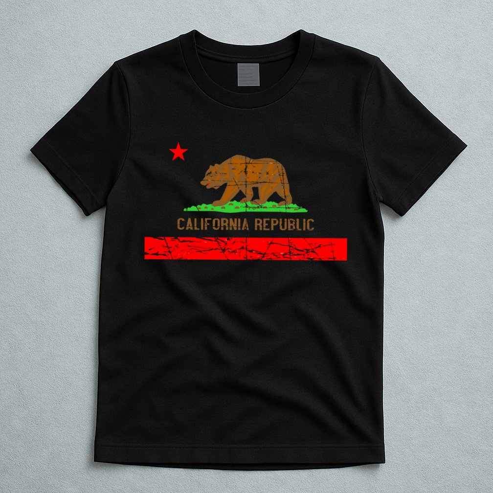 Retro California Republic Flag T-Shirt