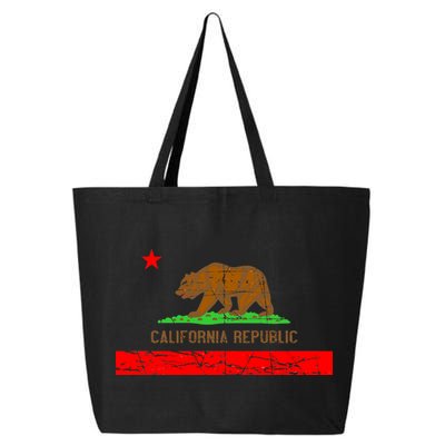 Retro California Republic Flag 25L Jumbo Tote