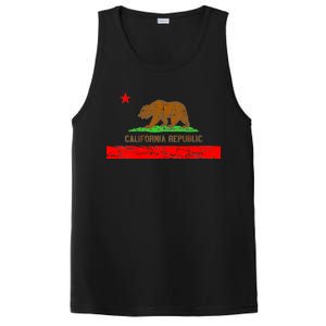 Retro California Republic Flag PosiCharge Competitor Tank