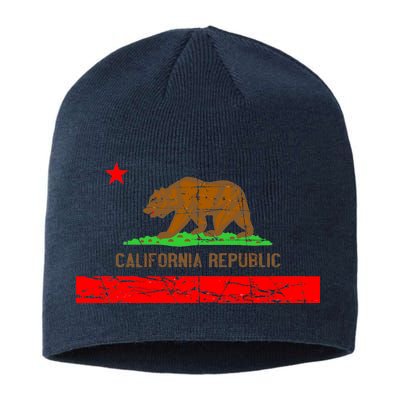 Retro California Republic Flag Sustainable Beanie