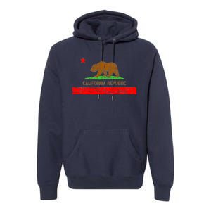 Retro California Republic Flag Premium Hoodie