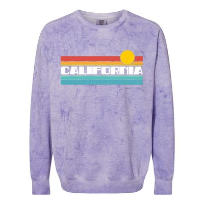 Retro California Stripe Logo Colorblast Crewneck Sweatshirt