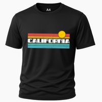 Retro California Stripe Logo Cooling Performance Crew T-Shirt