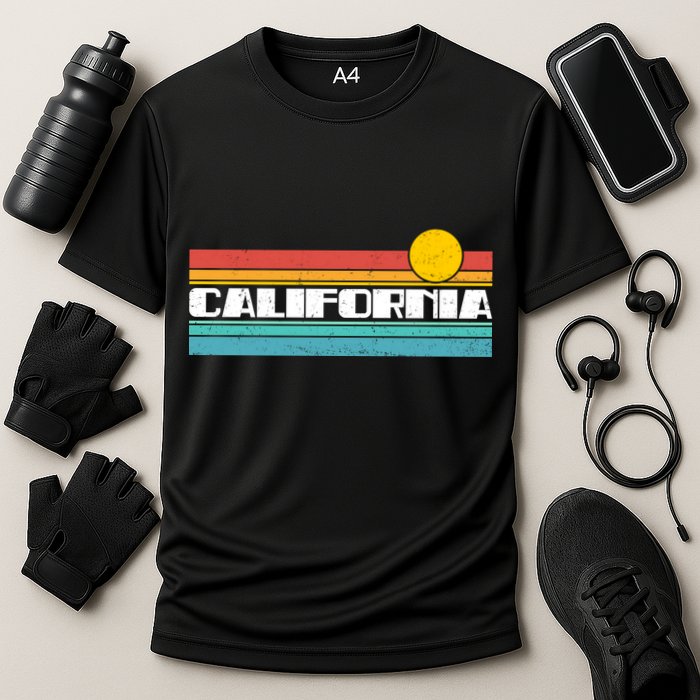 Retro California Stripe Logo Cooling Performance Crew T-Shirt