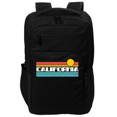 Retro California Stripe Logo Impact Tech Backpack