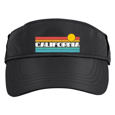 Retro California Stripe Logo Adult Drive Performance Visor