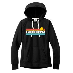 Retro California Stripe Logo Women's Fleece Hoodie