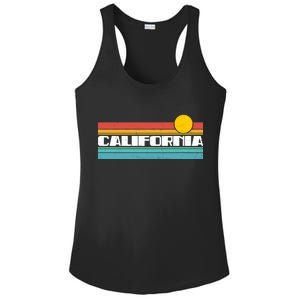 Retro California Stripe Logo Ladies PosiCharge Competitor Racerback Tank