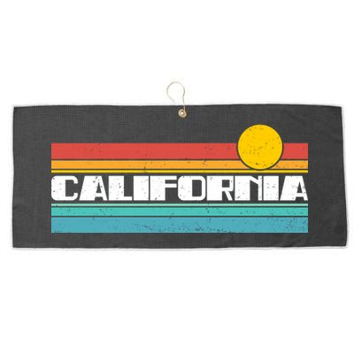 Retro California Stripe Logo Large Microfiber Waffle Golf Towel