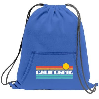 Retro California Stripe Logo Sweatshirt Cinch Pack Bag