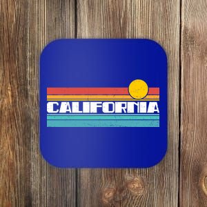 Retro California Stripe Logo Coaster