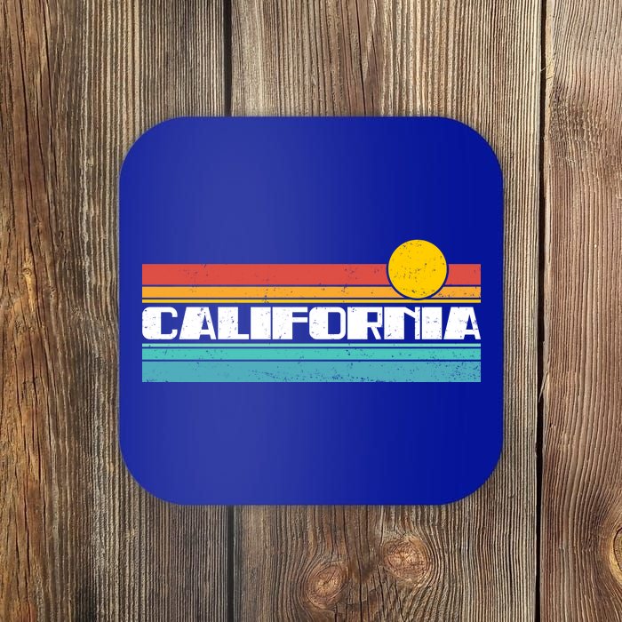 Retro California Stripe Logo Coaster