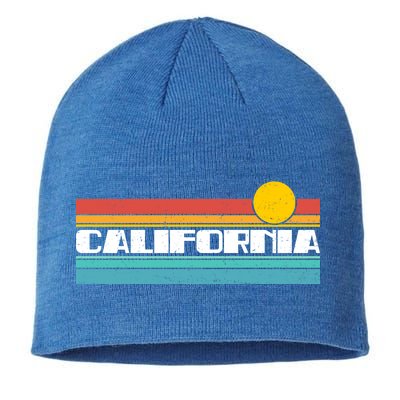 Retro California Stripe Logo Sustainable Beanie