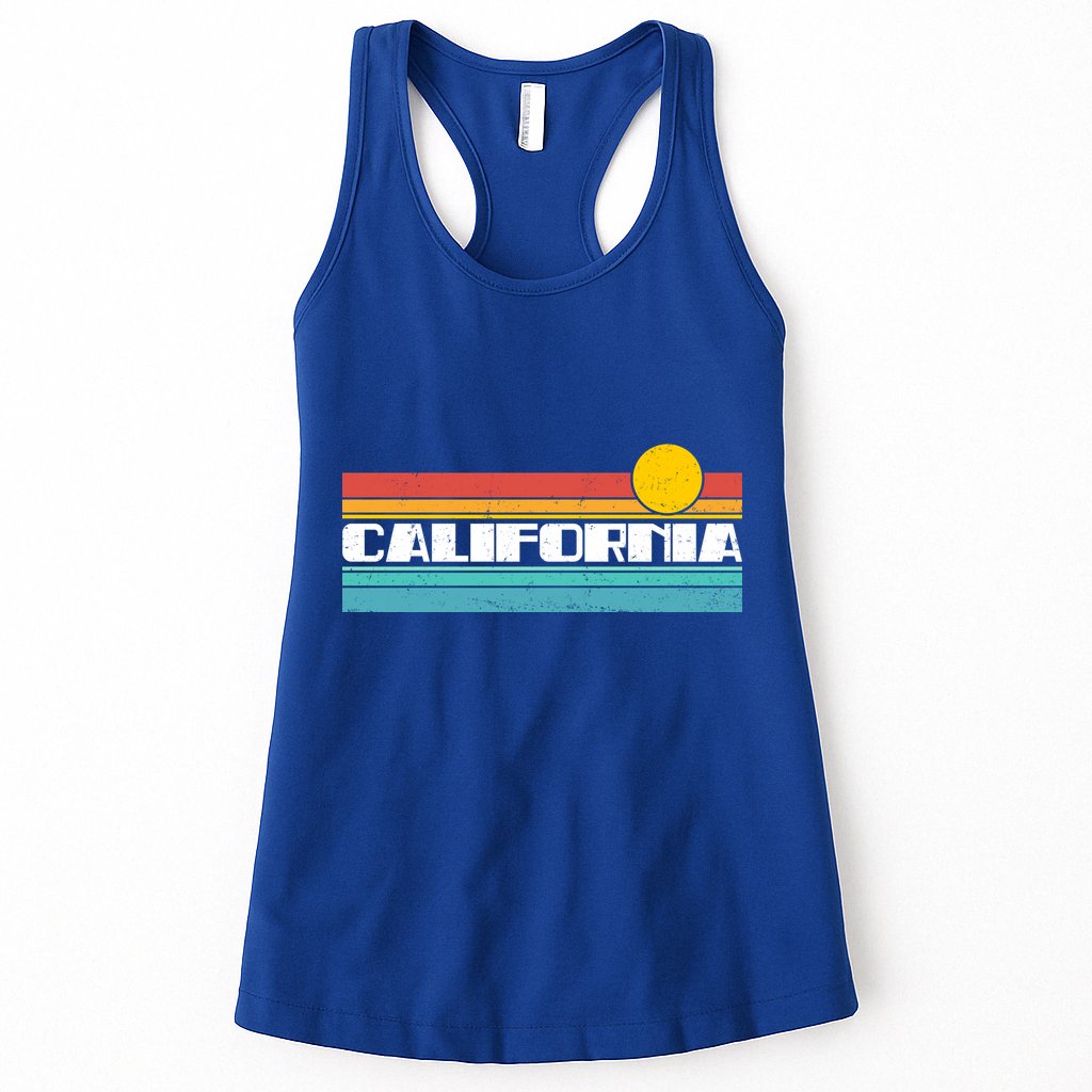Retro California Stripe Logo Womens Tank Top