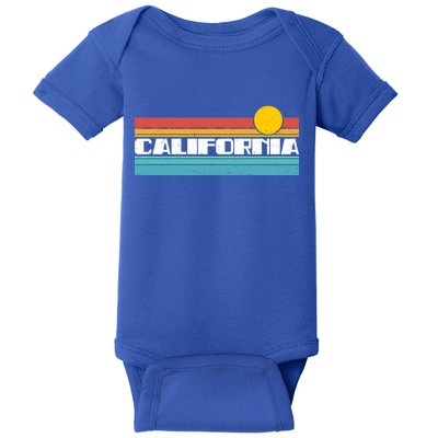 Retro California Stripe Logo Baby Bodysuit