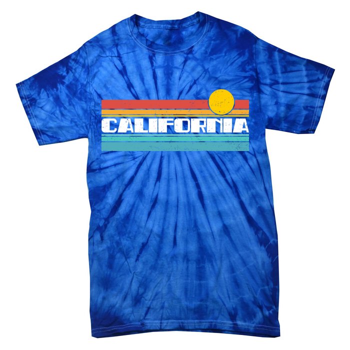 Retro California Stripe Logo Tie-Dye T-Shirt