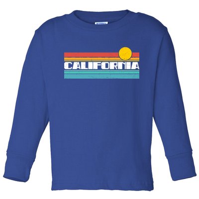 Retro California Stripe Logo Toddler Long Sleeve Shirt