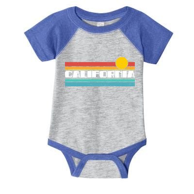 Retro California Stripe Logo Infant Baby Jersey Bodysuit