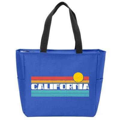 Retro California Stripe Logo Zip Tote Bag