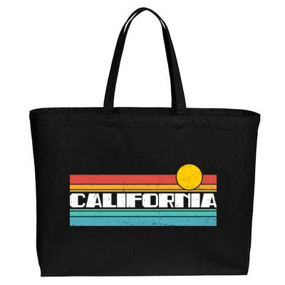 Retro California Stripe Logo Cotton Canvas Jumbo Tote