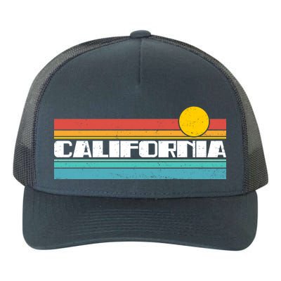 Retro California Stripe Logo Yupoong Adult 5-Panel Trucker Hat