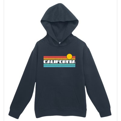 Retro California Stripe Logo Urban Pullover Hoodie