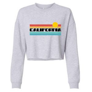 Retro California Stripe Logo Cropped Pullover Crew