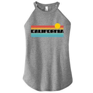 Retro California Stripe Logo Women's Perfect Tri Rocker Tank