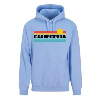 Retro California Stripe Logo Unisex Surf Hoodie