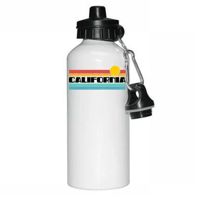 Retro California Stripe Logo Aluminum Water Bottle