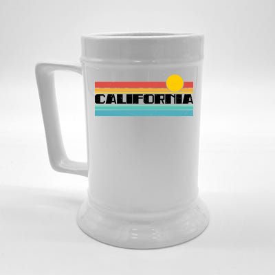 Retro California Stripe Logo Beer Stein