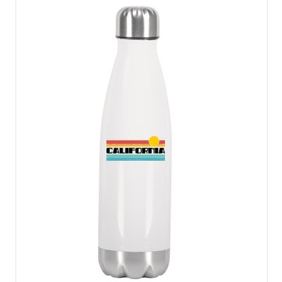 Retro California Stripe Logo Stainless Steel Insulated Water Bottle