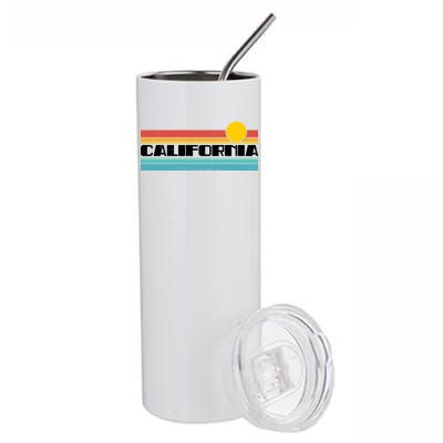 Retro California Stripe Logo Stainless Steel Tumbler