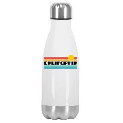 Retro California Stripe Logo Stainless Steel Insulated Water Bottle